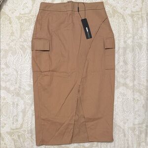 Fashion Nova Tan Cargo Skirt